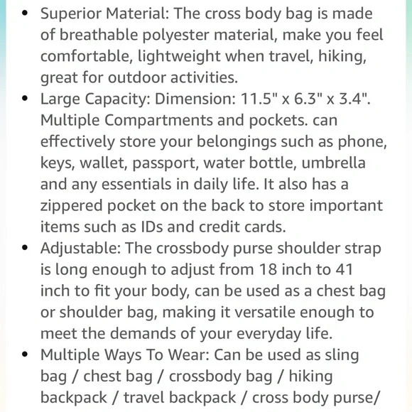 Crossbody black sling bag - Picture 8 of 8